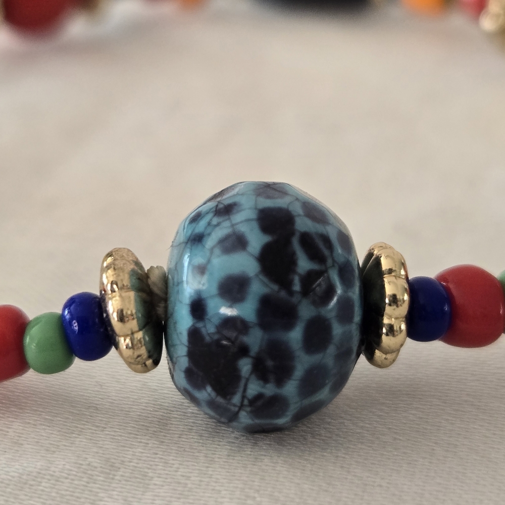 Murano Multicolor Beaded Bracelet - Picture 7 of 10